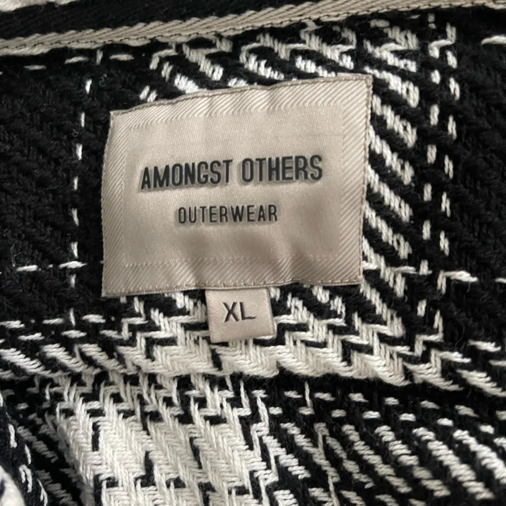 Amongst Others Oversized Plaid Shacket Black White Checked Jacket Size XL